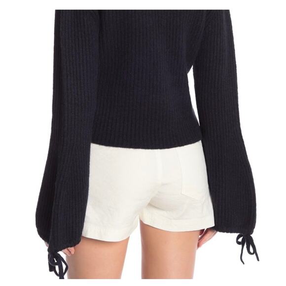 A.L.C. Schwartz Navy Blue V-Neck Knit Pullover Sweater Crop Size XS - Picture 2 of 9